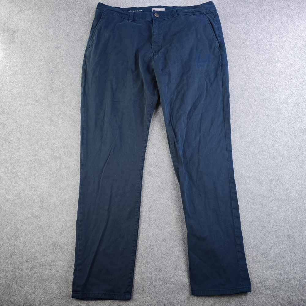 DL1961 Duke Pants Mens 36x30 Blue Flat Front‎ Tailored Chino Tapered Leg